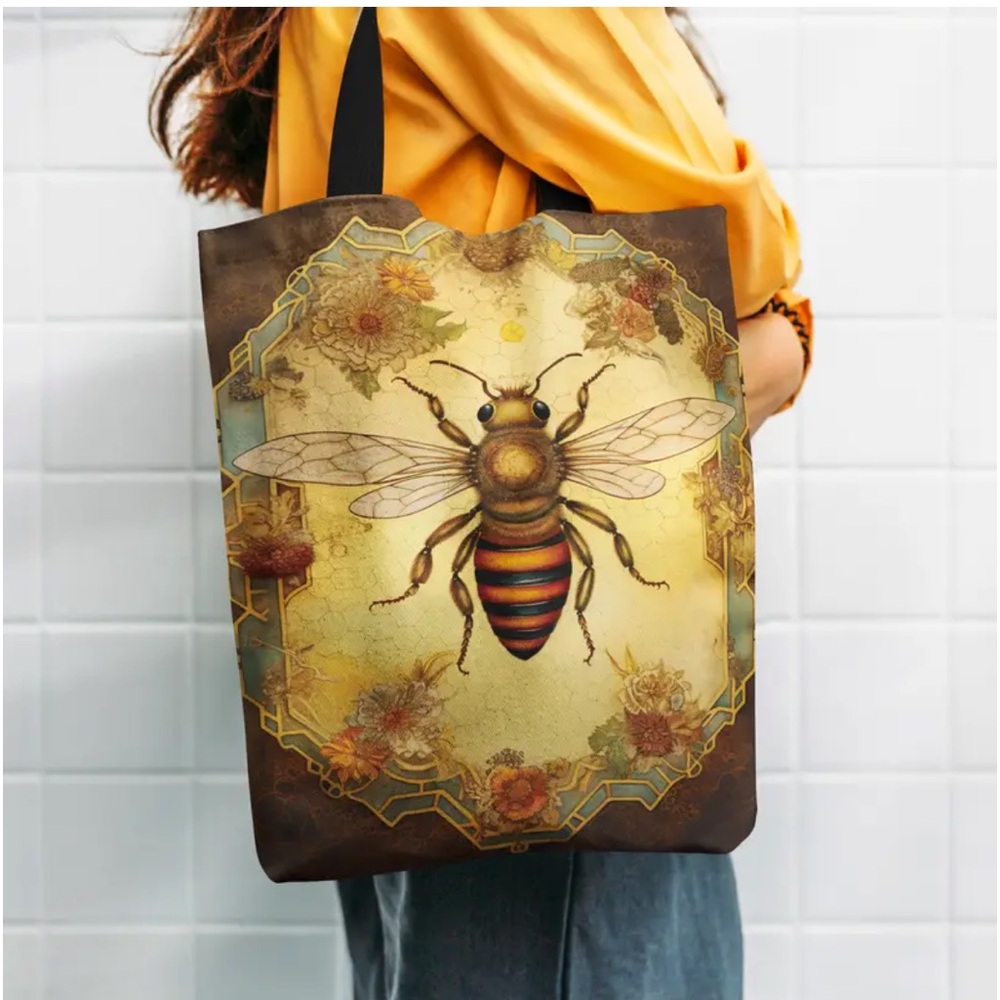 Bee Canvas Tote Bag